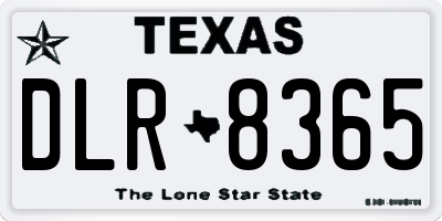TX license plate DLR8365