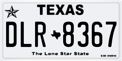 TX license plate DLR8367