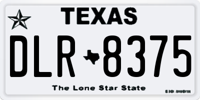 TX license plate DLR8375