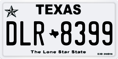 TX license plate DLR8399