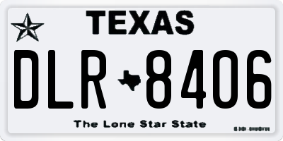 TX license plate DLR8406