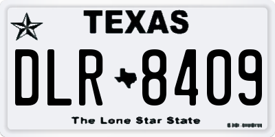 TX license plate DLR8409
