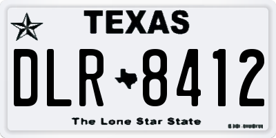 TX license plate DLR8412