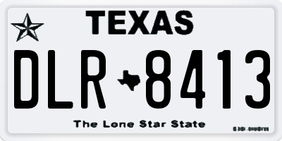 TX license plate DLR8413