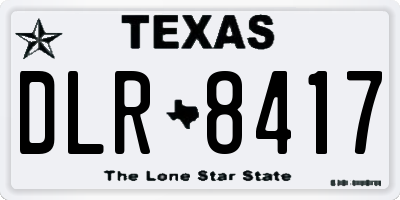 TX license plate DLR8417