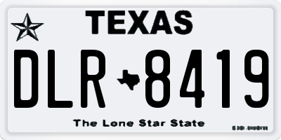 TX license plate DLR8419