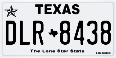TX license plate DLR8438