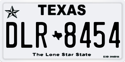 TX license plate DLR8454