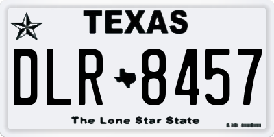 TX license plate DLR8457