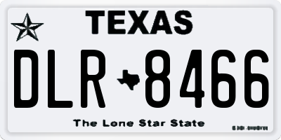 TX license plate DLR8466