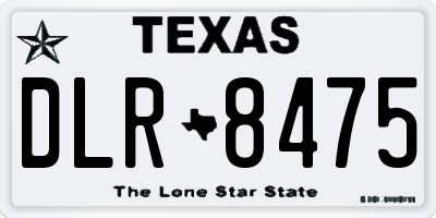 TX license plate DLR8475