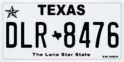 TX license plate DLR8476