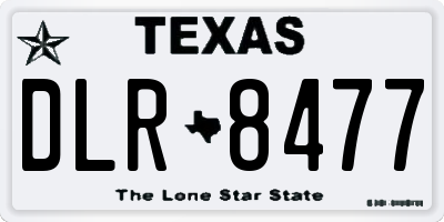 TX license plate DLR8477