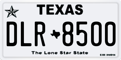 TX license plate DLR8500