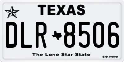 TX license plate DLR8506