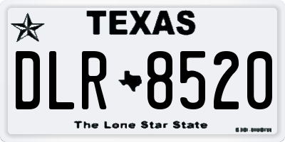 TX license plate DLR8520