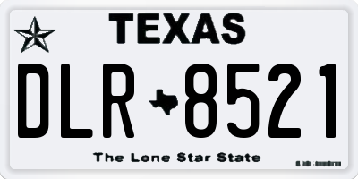 TX license plate DLR8521