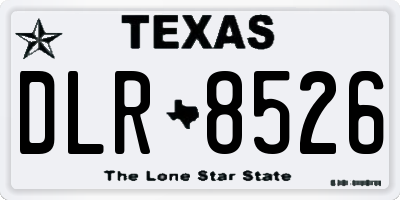 TX license plate DLR8526