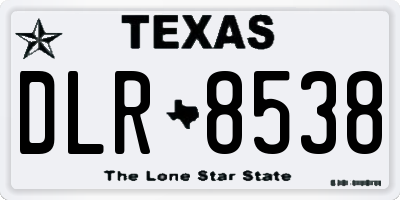 TX license plate DLR8538