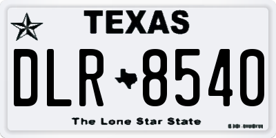 TX license plate DLR8540