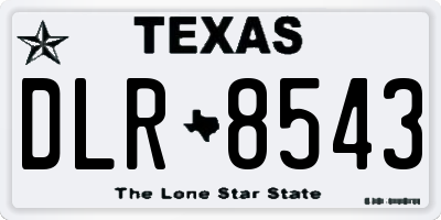 TX license plate DLR8543