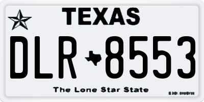 TX license plate DLR8553
