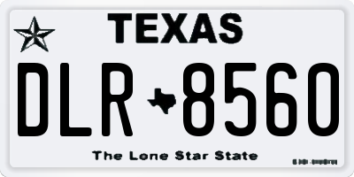 TX license plate DLR8560
