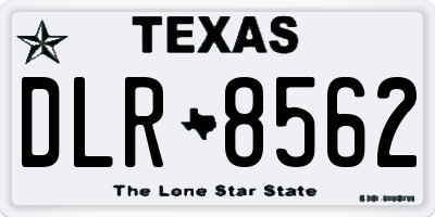 TX license plate DLR8562