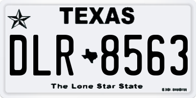TX license plate DLR8563