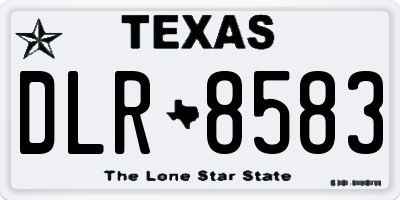 TX license plate DLR8583