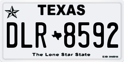 TX license plate DLR8592