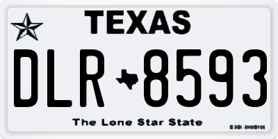 TX license plate DLR8593
