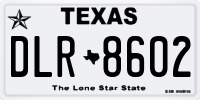 TX license plate DLR8602
