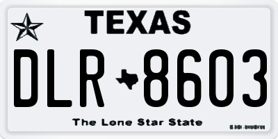 TX license plate DLR8603