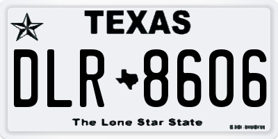 TX license plate DLR8606