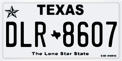 TX license plate DLR8607