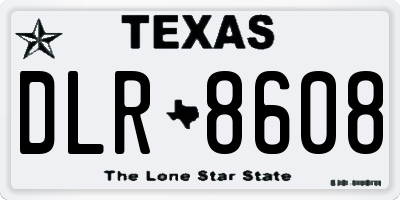 TX license plate DLR8608