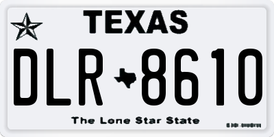 TX license plate DLR8610