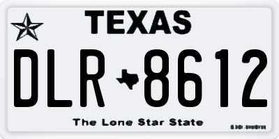TX license plate DLR8612