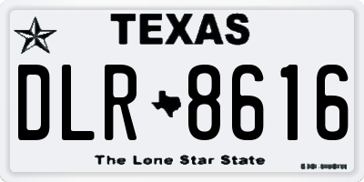 TX license plate DLR8616