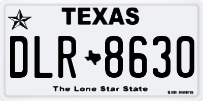 TX license plate DLR8630