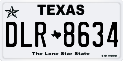 TX license plate DLR8634