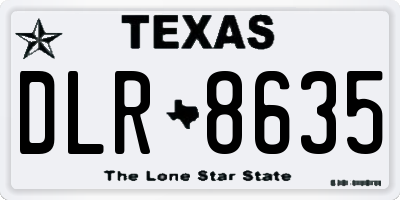 TX license plate DLR8635