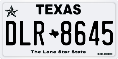 TX license plate DLR8645