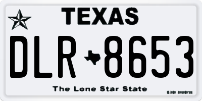 TX license plate DLR8653