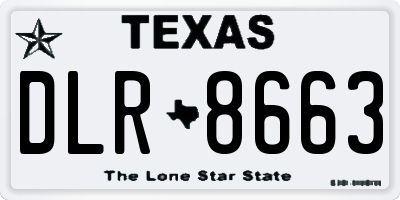 TX license plate DLR8663