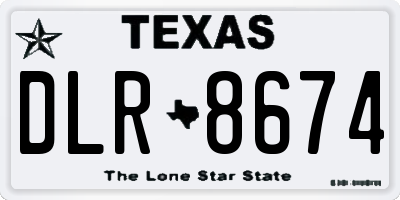TX license plate DLR8674