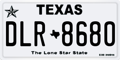 TX license plate DLR8680
