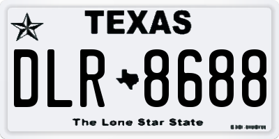 TX license plate DLR8688