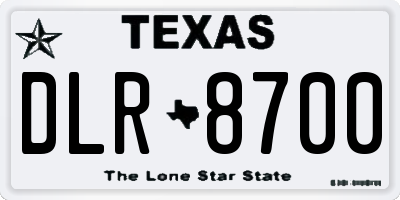 TX license plate DLR8700